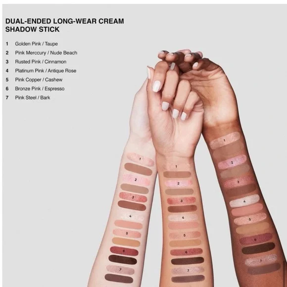 New SET OF 3 BOBBI BROWN Dual Ended Long Wear Cream Shadow Stick Neutrals Pinks - Picture 10 of 15